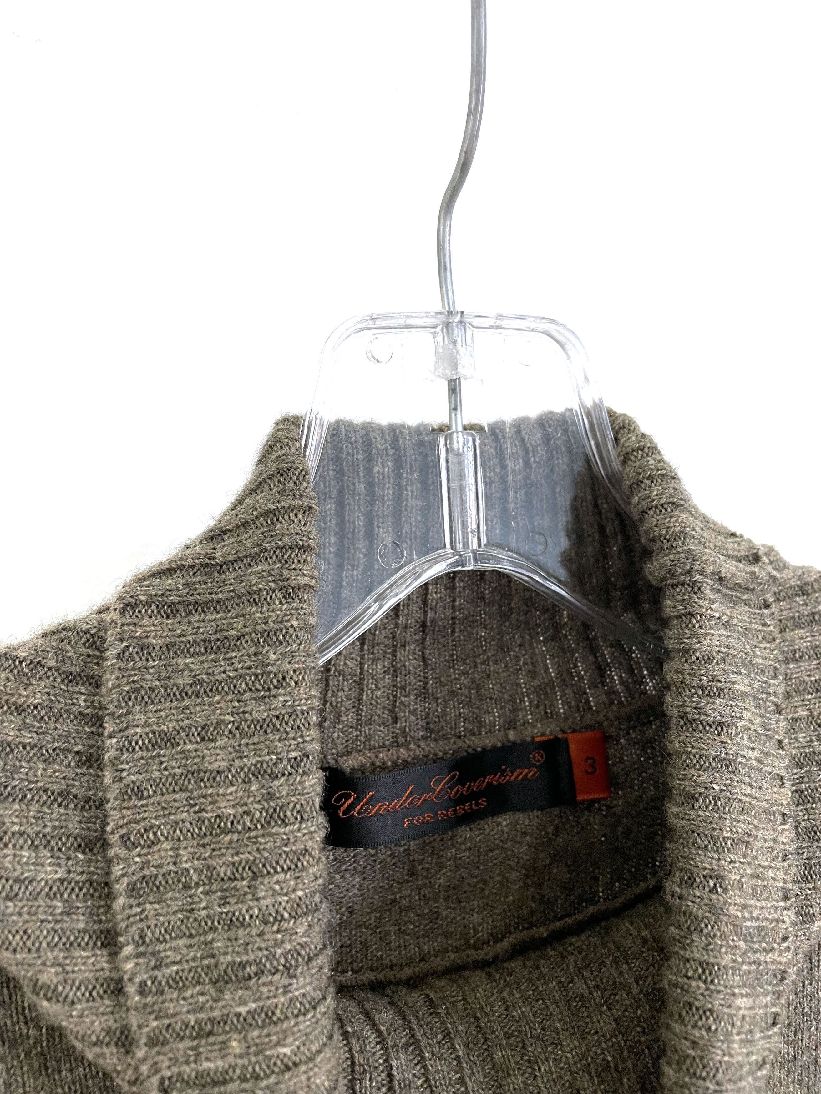 Undercover AW05 Arts & Crafts Skull Cashmere Turtleneck Size US L / EU 52-54 / 3 - 3 Thumbnail