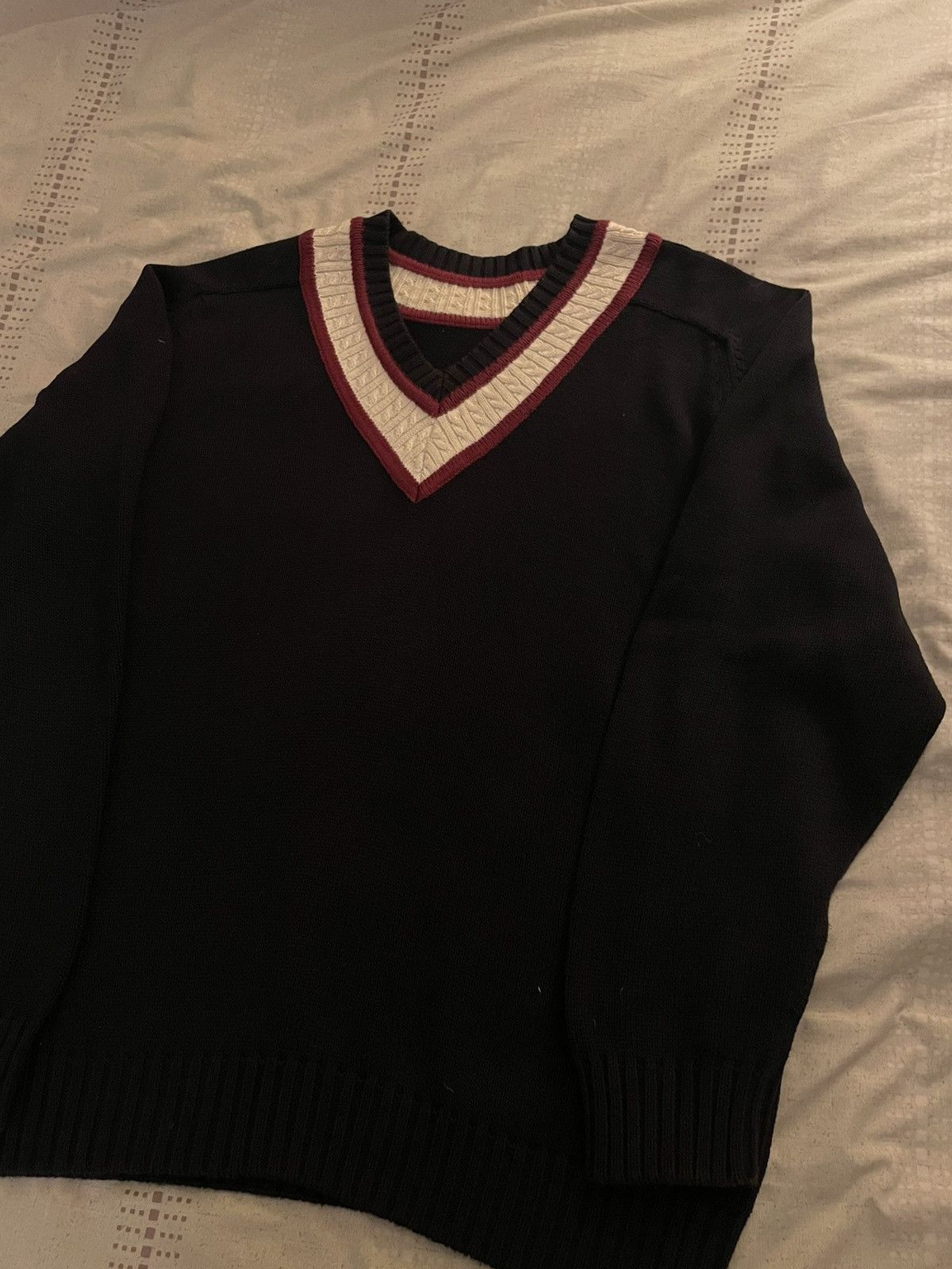 Raf Simons Vintage RAF Simon’s style varsity knit sweater Size US XL / EU 56 / 4 - 2 Thumbnail
