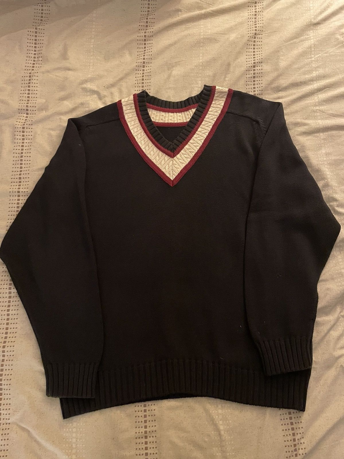 Raf Simons Vintage RAF Simon’s style varsity knit sweater Size US XL / EU 56 / 4 - 1 Thumbnail