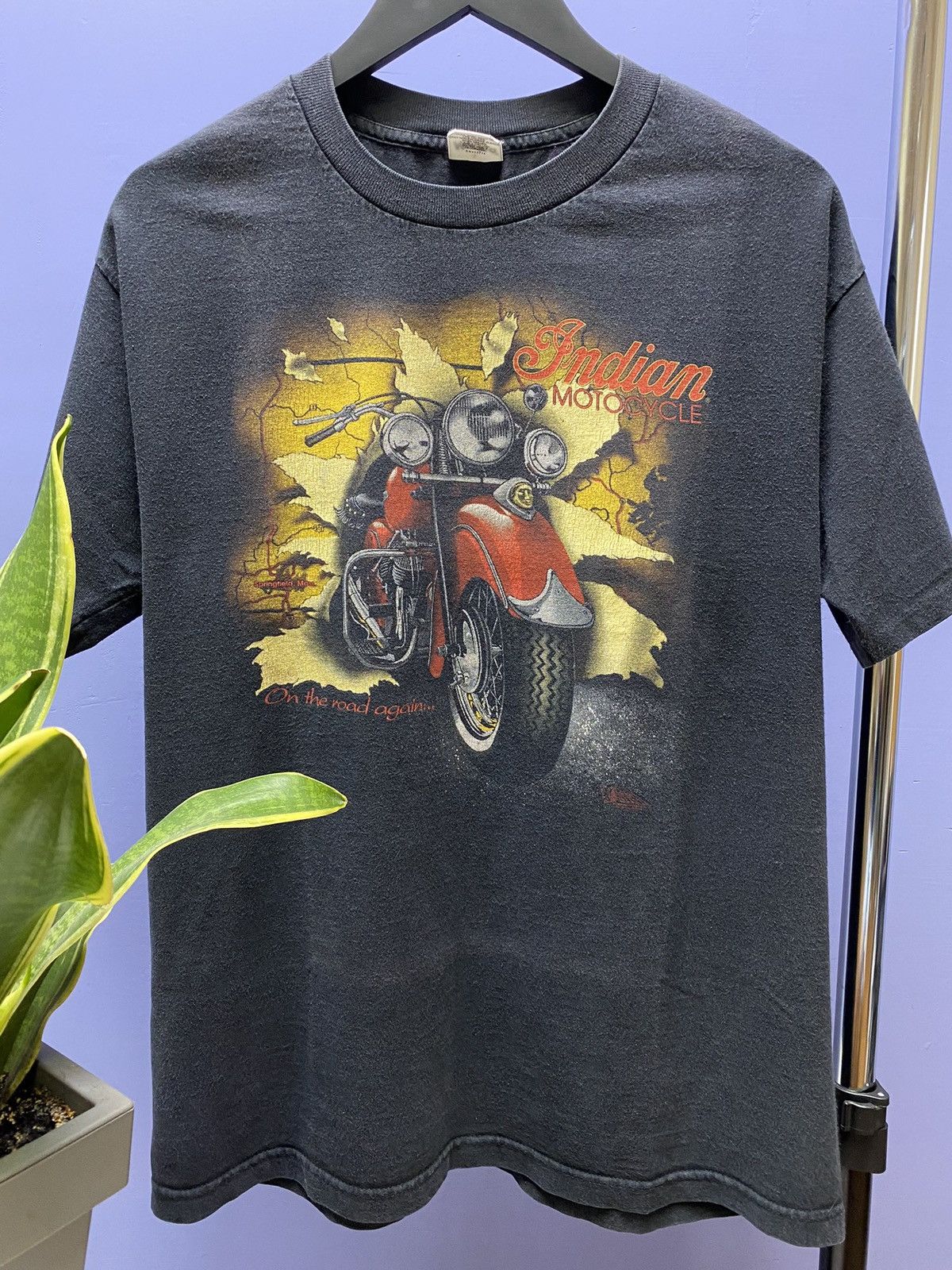 Indian Motorcycle × Vintage Vintage 90s Indian Motorcycles Biker Single Stitch T Shirt Size US L / EU 52-54 / 3 - 6 Thumbnail