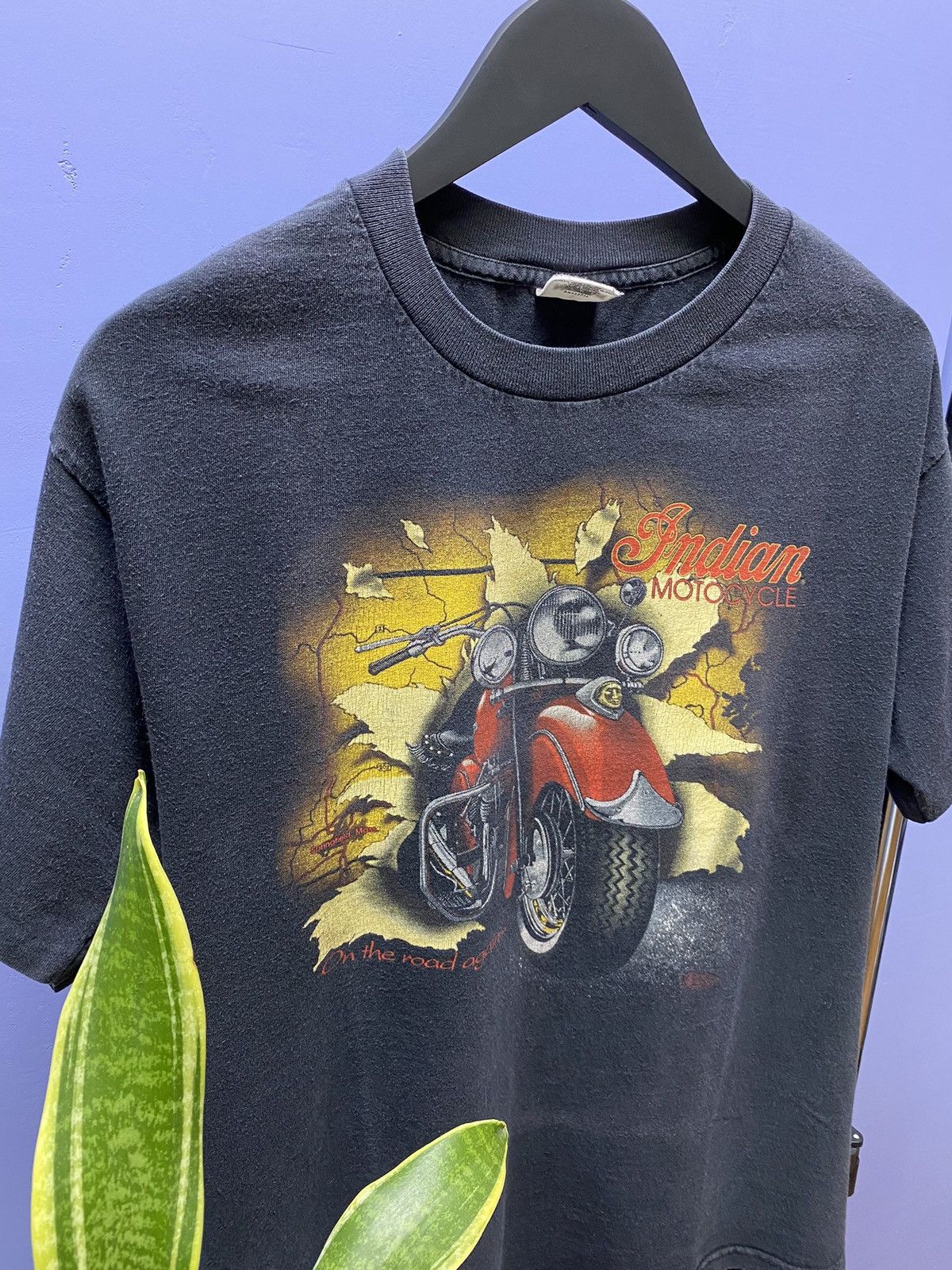 Indian Motorcycle × Vintage Vintage 90s Indian Motorcycles Biker Single Stitch T Shirt Size US L / EU 52-54 / 3 - 7 Thumbnail