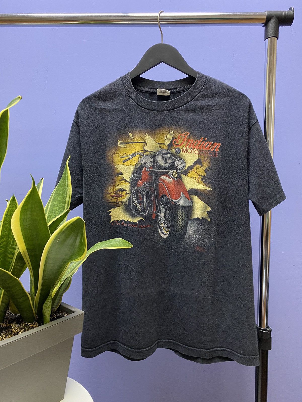Indian Motorcycle × Vintage Vintage 90s Indian Motorcycles Biker Single Stitch T Shirt Size US L / EU 52-54 / 3 - 1 Thumbnail