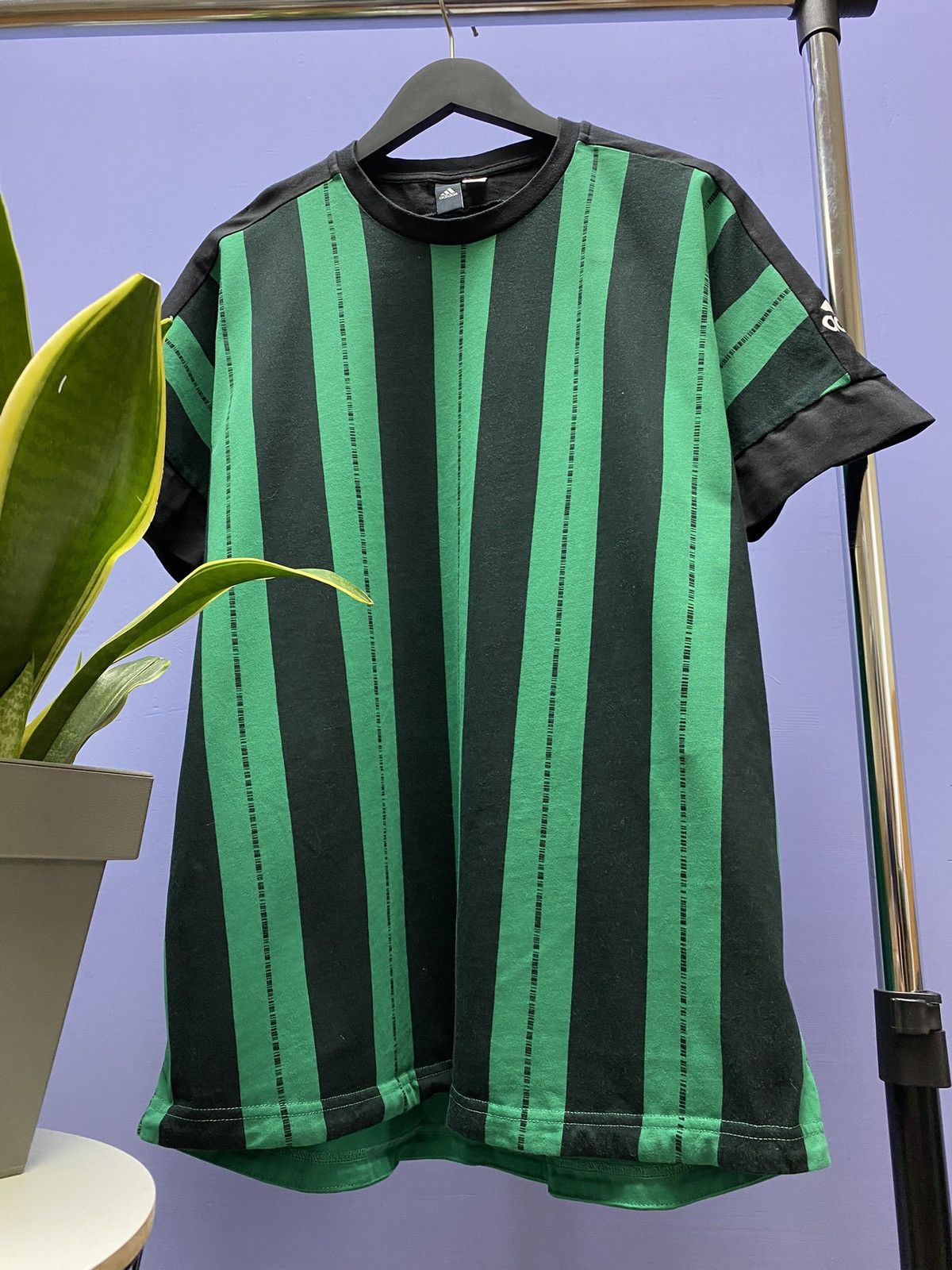 Other Adidas ID Striped T Shirt Men M Black/Green Size US L / EU 52-54 / 3 - 4 Thumbnail