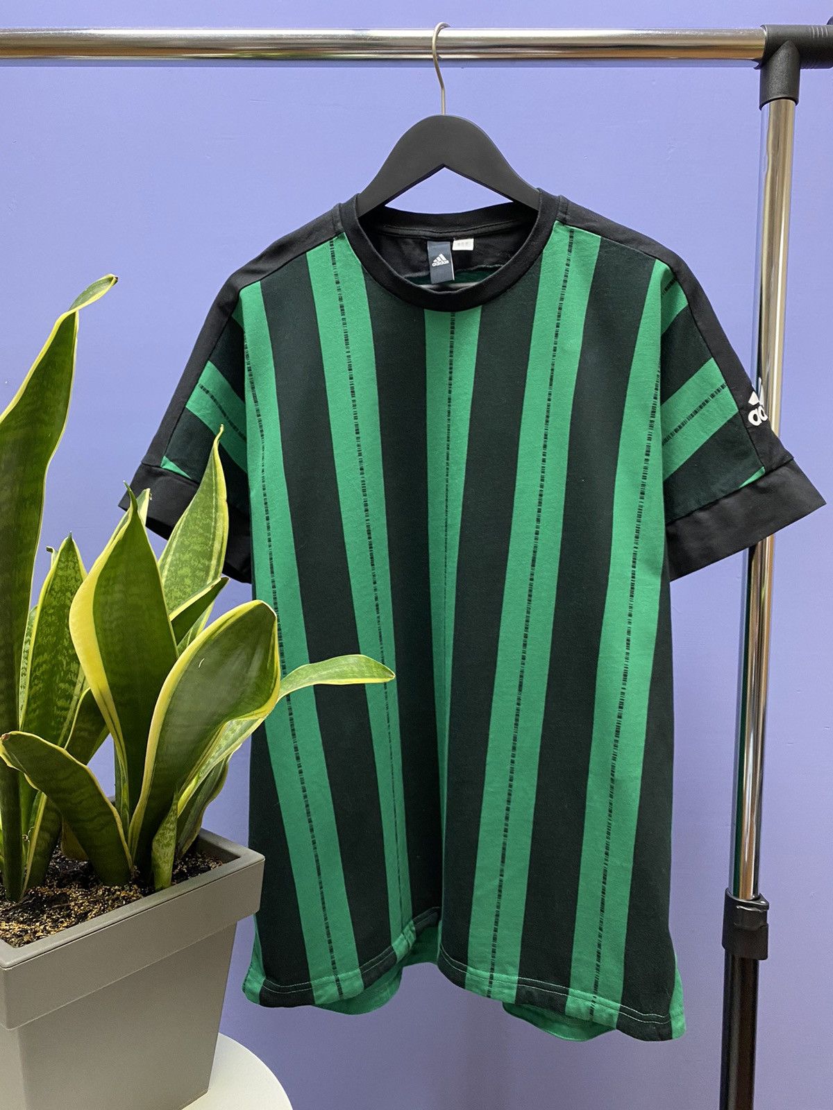 Other Adidas ID Striped T Shirt Men M Black/Green Size US L / EU 52-54 / 3 - 1 Thumbnail