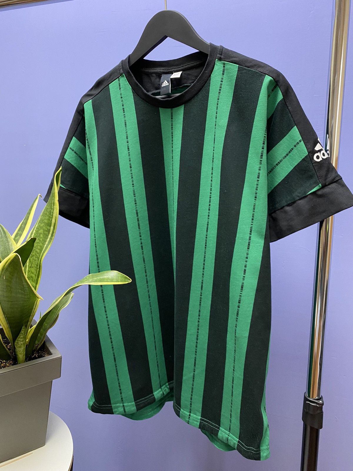 Other Adidas ID Striped T Shirt Men M Black/Green Size US L / EU 52-54 / 3 - 2 Thumbnail