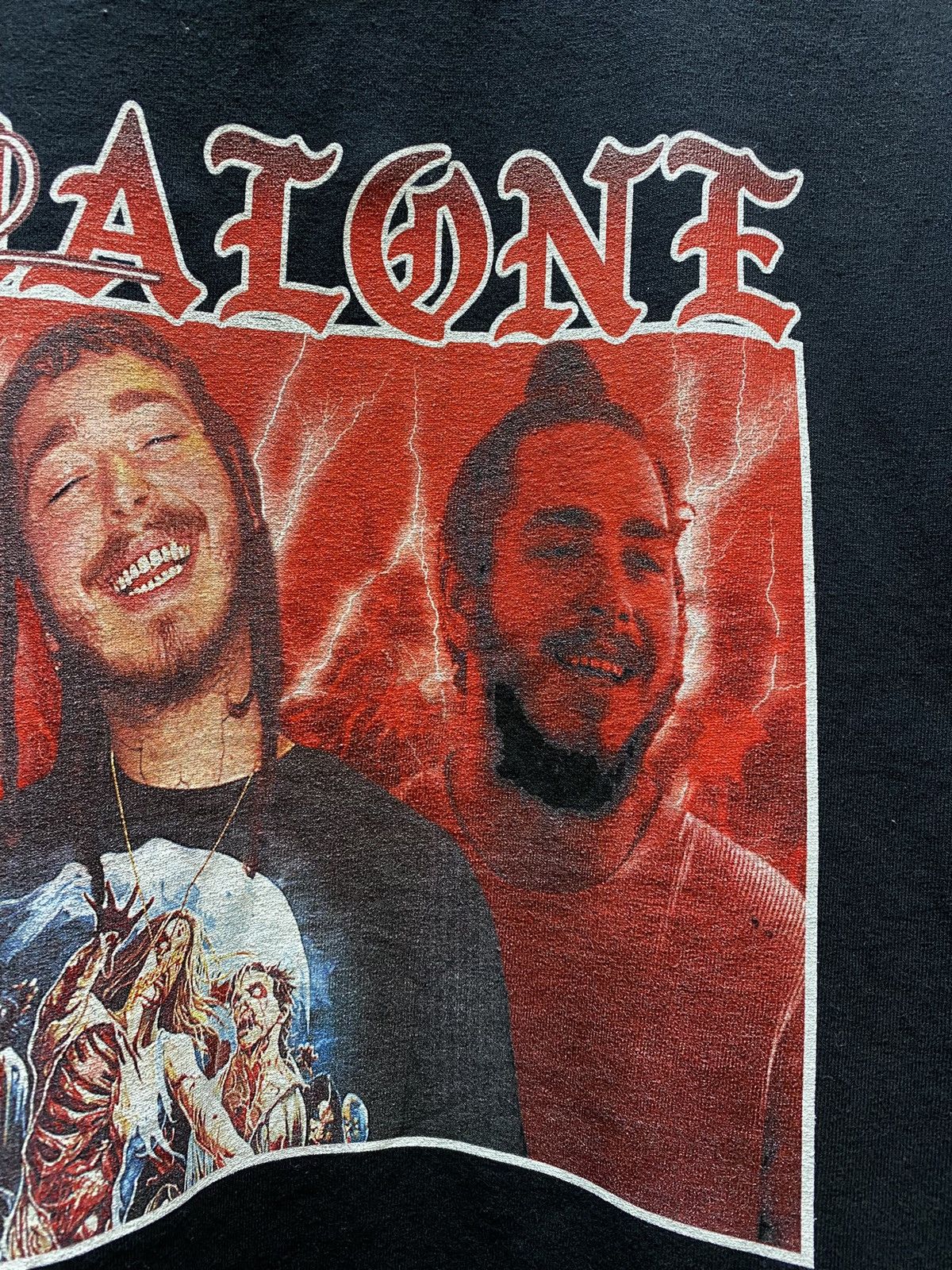 Rap Tees Post Malone Rap T Shirt Rockstar Men’s XXL Black Hip Hop Tee Size US XXL / EU 58 / 5 - 8 Thumbnail