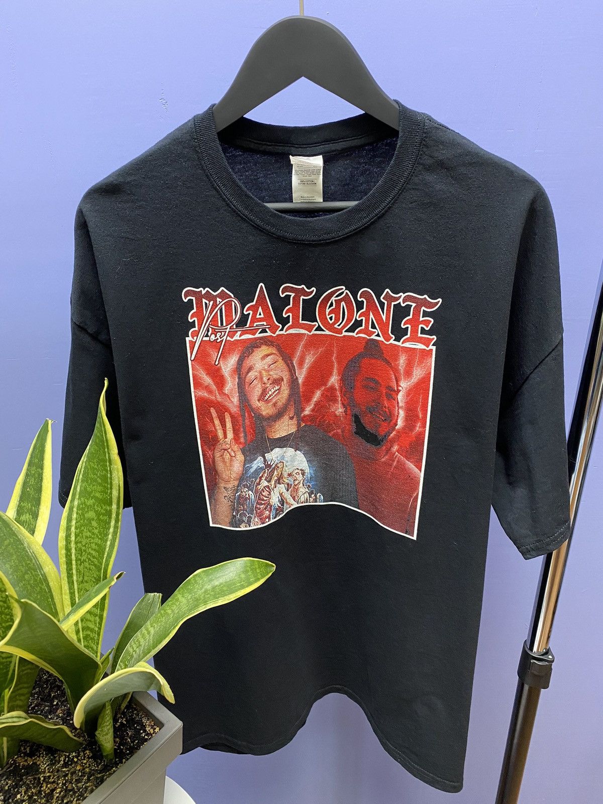 Rap Tees Post Malone Rap T Shirt Rockstar Men’s XXL Black Hip Hop Tee Size US XXL / EU 58 / 5 - 5 Thumbnail