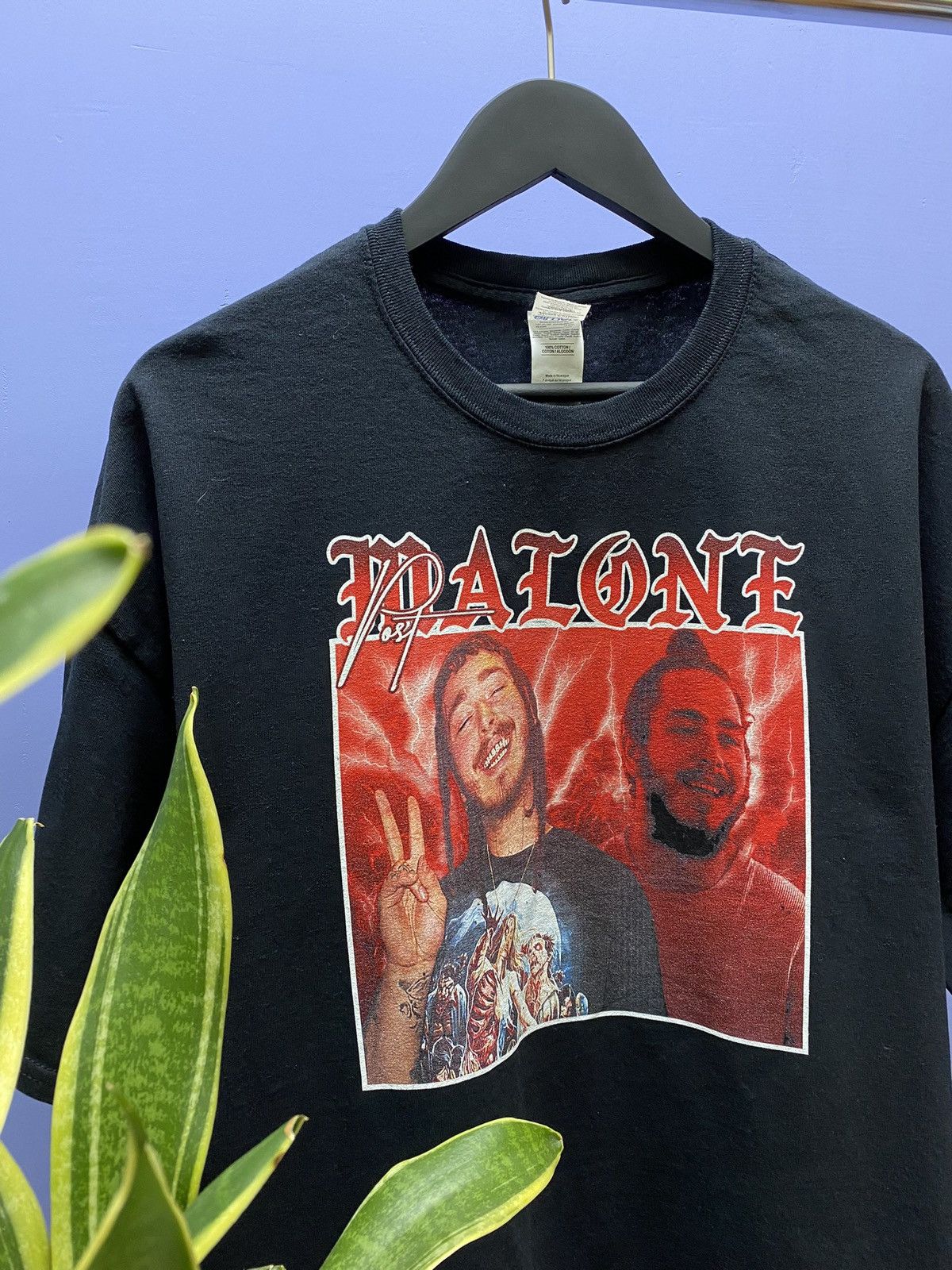Rap Tees Post Malone Rap T Shirt Rockstar Men’s XXL Black Hip Hop Tee Size US XXL / EU 58 / 5 - 6 Thumbnail