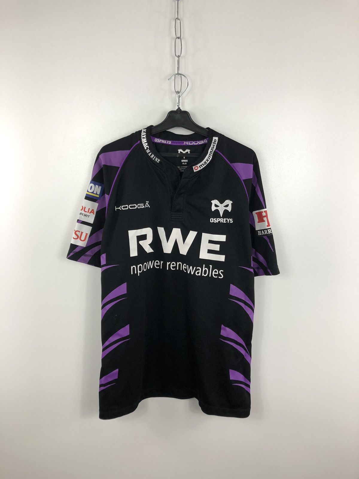 Other Kooga Ospreys Rugby Jersey Black/Navy Size XL Size US XL / EU 56 / 4 - 1 Thumbnail