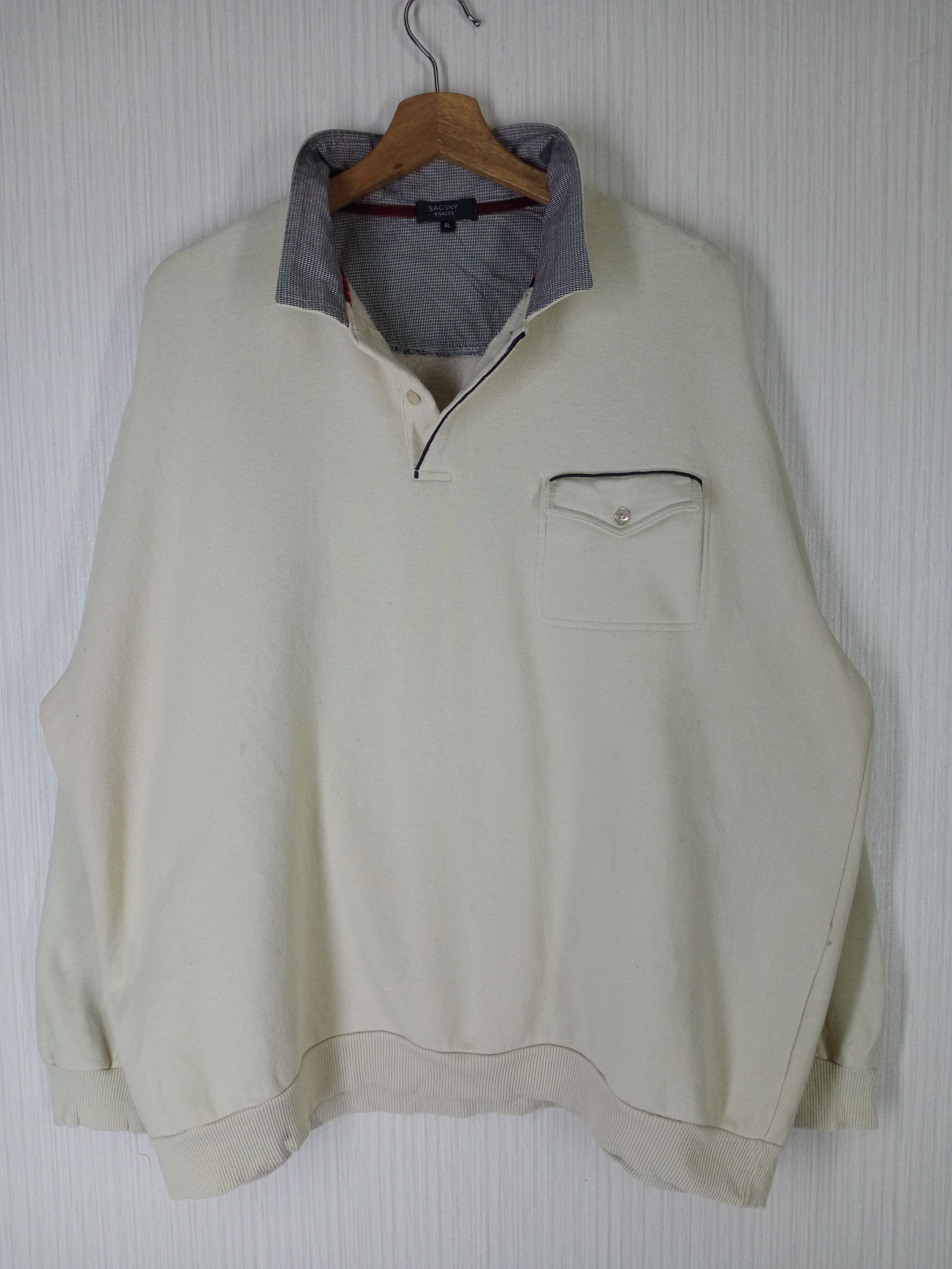 image of Vintage Sacsny Y'saccs Byyohji Yamamoto Pullover Sweatshirt in No Colour, Men's (Size XL)