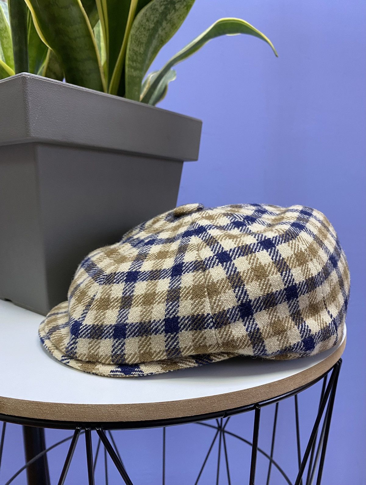 Aquascutum × Vintage Vintage Aquascutum Flat Cap Size ONE SIZE - 6 Thumbnail