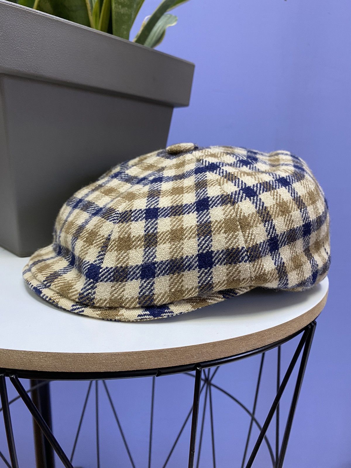 Aquascutum × Vintage Vintage Aquascutum Flat Cap Size ONE SIZE - 3 Thumbnail