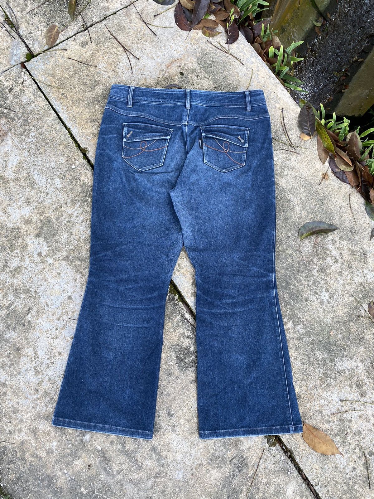Designer × Kansai Yamamoto × Vintage ⚡️Steals⚡️ Kansai Bis Boot Cut Denim Pants Size US 36 / EU 52 - 2 Thumbnail