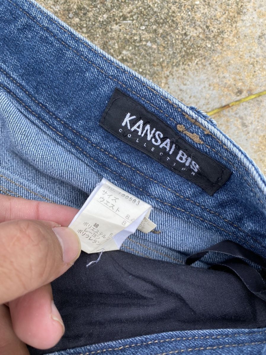 Designer × Kansai Yamamoto × Vintage ⚡️Steals⚡️ Kansai Bis Boot Cut Denim Pants Size US 36 / EU 52 - 9 Thumbnail