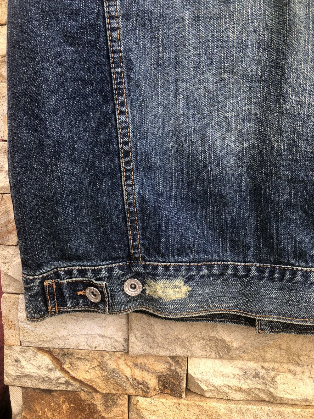 Japanese Brand Last Drop🔥Rare🔥Japanese Nylaus Jeans Sleeveles Denim Jacket Size US L / EU 52-54 / 3 - 7 Thumbnail