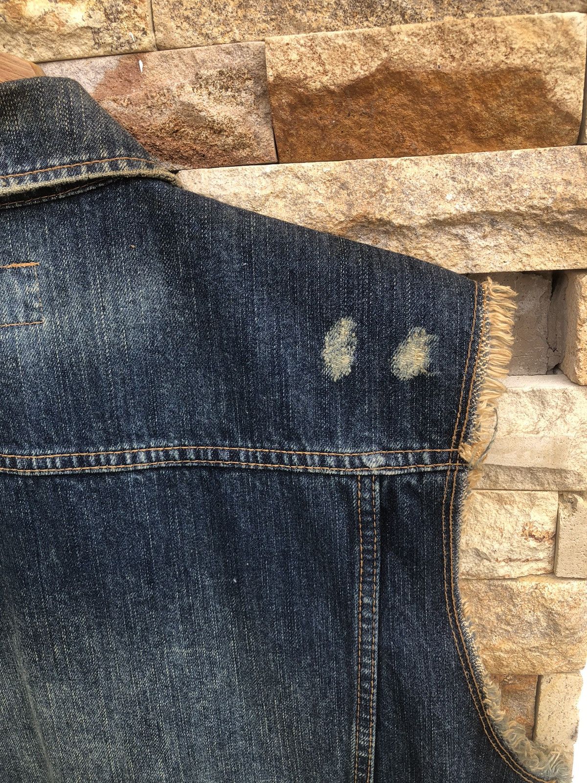 Japanese Brand Last Drop🔥Rare🔥Japanese Nylaus Jeans Sleeveles Denim Jacket Size US L / EU 52-54 / 3 - 6 Thumbnail