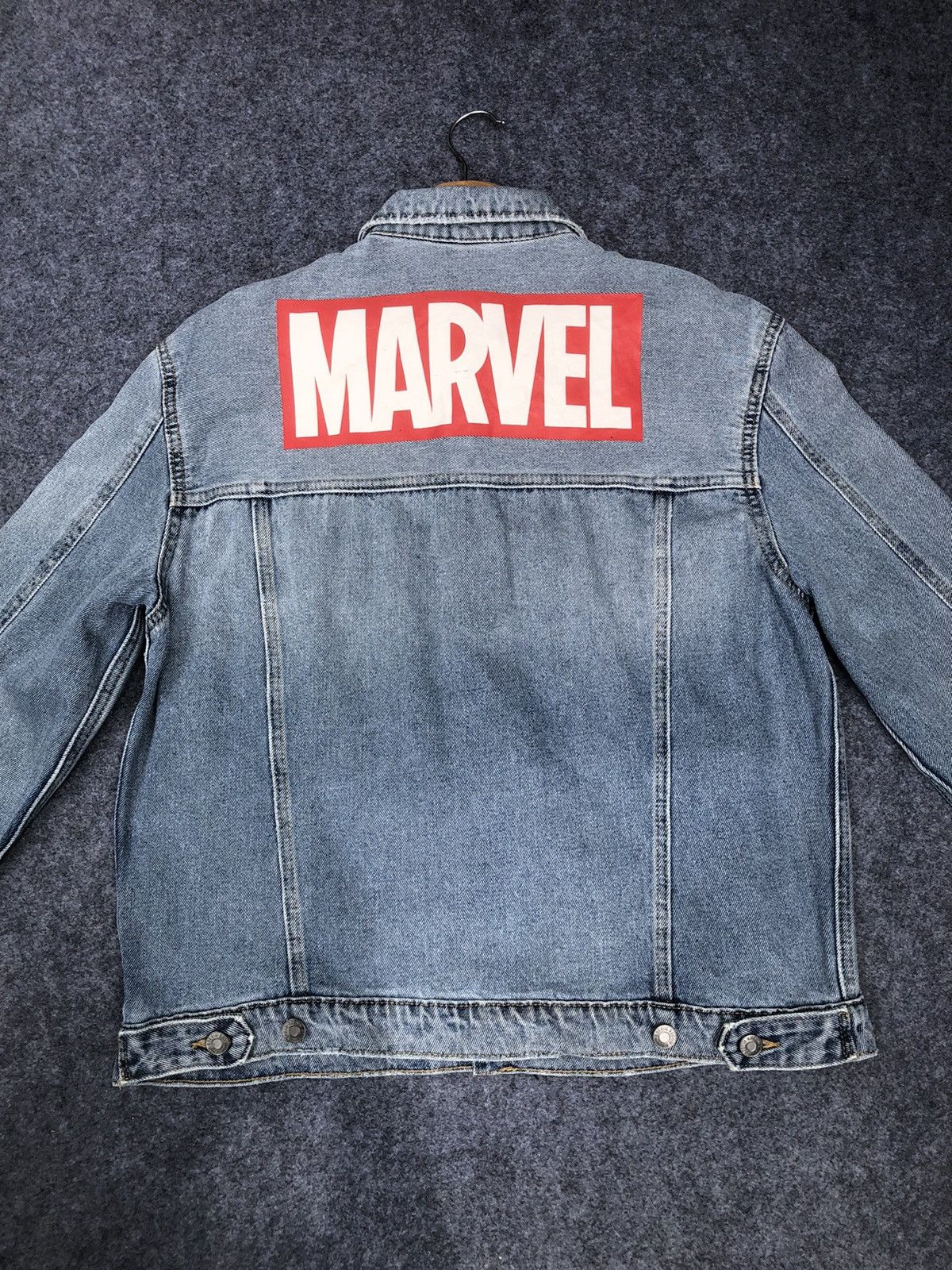 Marvel Comics Last Drop🔥Rare‼️H&M x Marvel Denim Jacket Size US L / EU 52-54 / 3 - 17 Thumbnail