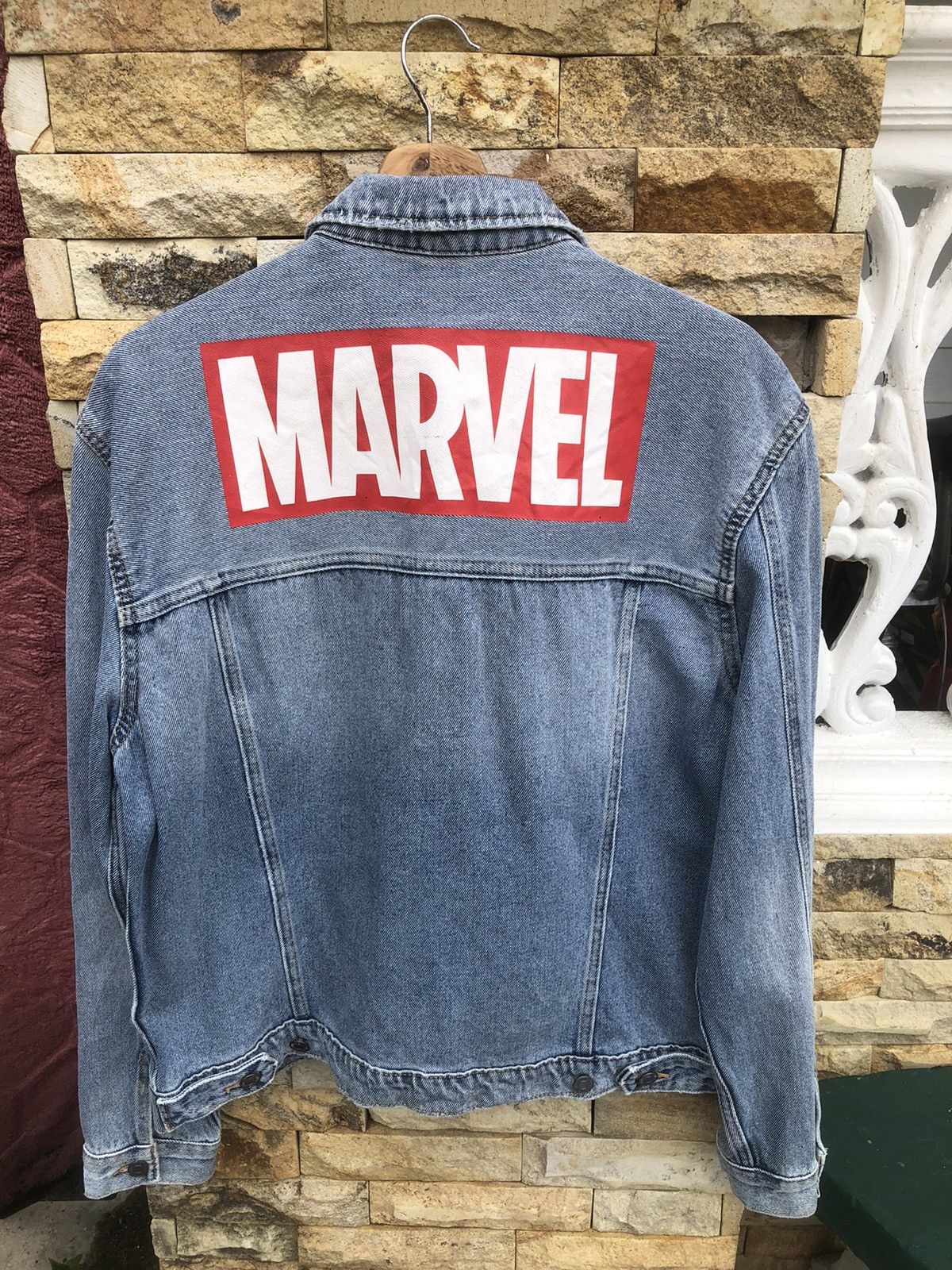 Marvel Comics Last Drop🔥Rare‼️H&M x Marvel Denim Jacket Size US L / EU 52-54 / 3 - 3 Thumbnail