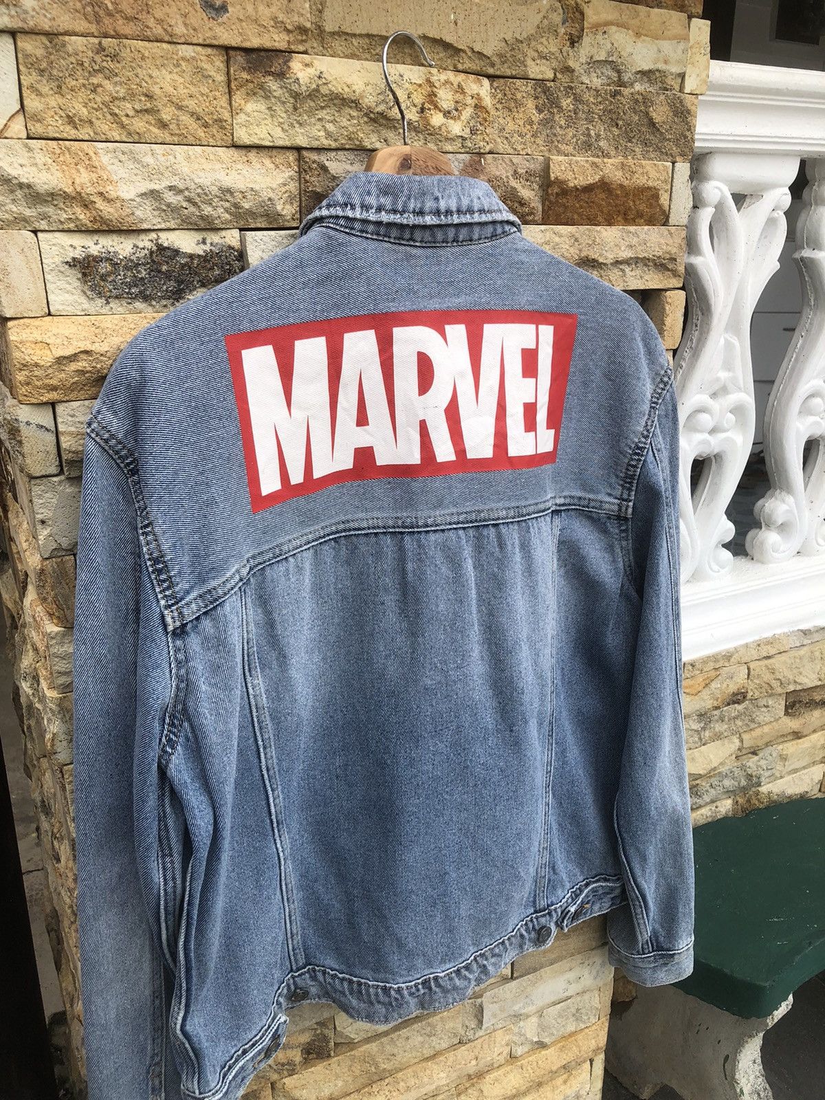 Marvel Comics Last Drop🔥Rare‼️H&M x Marvel Denim Jacket Size US L / EU 52-54 / 3 - 2 Thumbnail