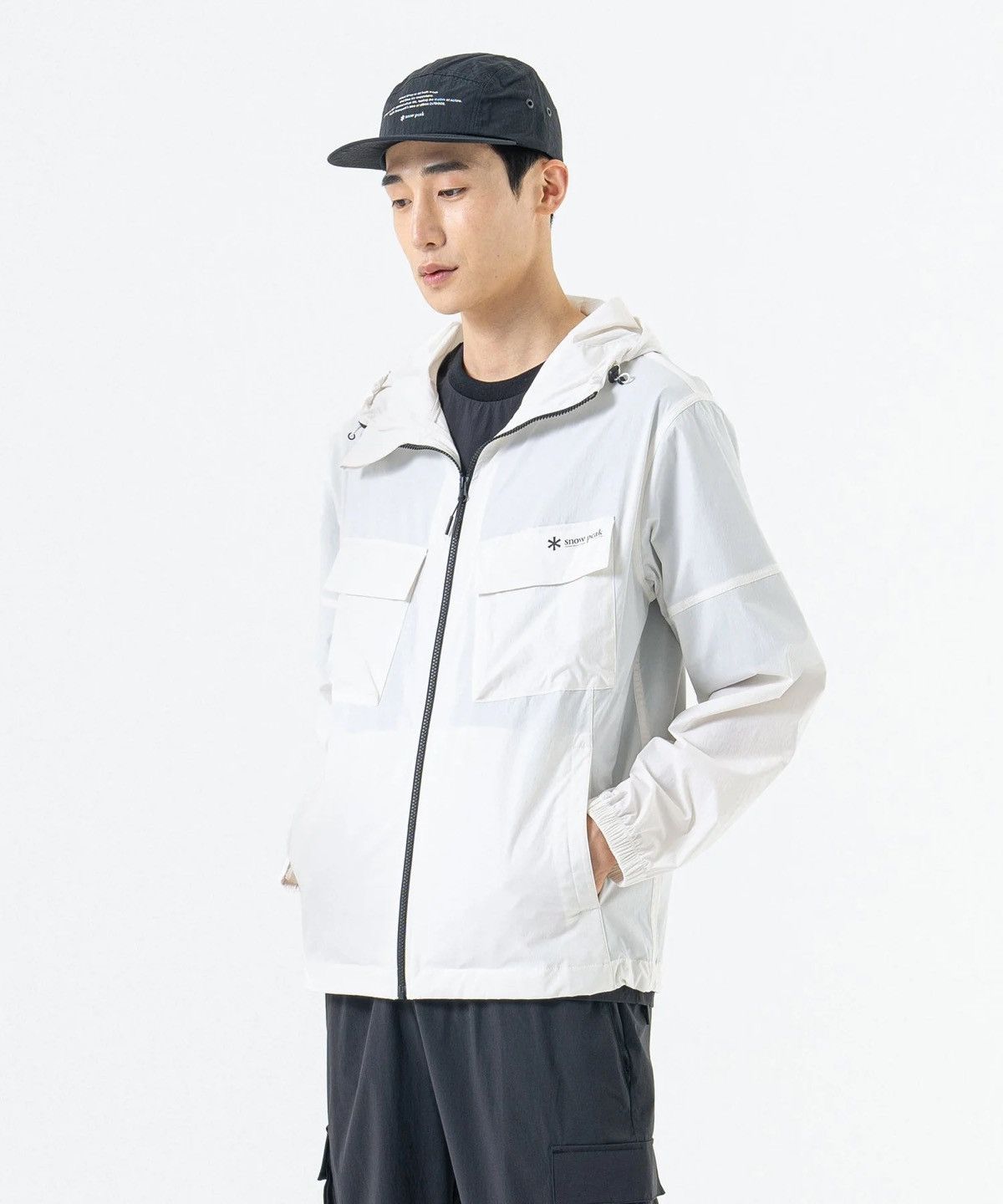 Snow Peak Snow Peak Nylon Slant Pocket Off white Light Windbreaker Size US S / EU 44-46 / 1 - 2 Thumbnail
