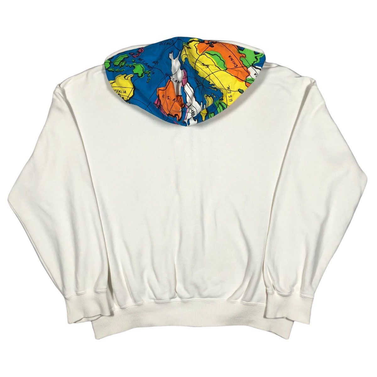 image of Issey Miyake Tsumori Chisato World Map Zip Up Hoodie, Men's (Size Medium)