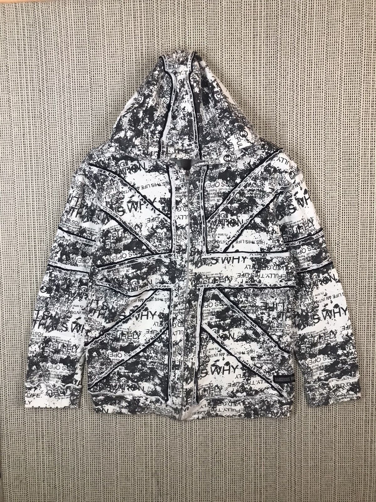 Japanese Brand × Seditionaries ‼️DANGEROUS WARNING PUNK BRAND FULLPRINTED HOODIE VERY RARE‼️ Size US L / EU 52-54 / 3 - 1 Thumbnail