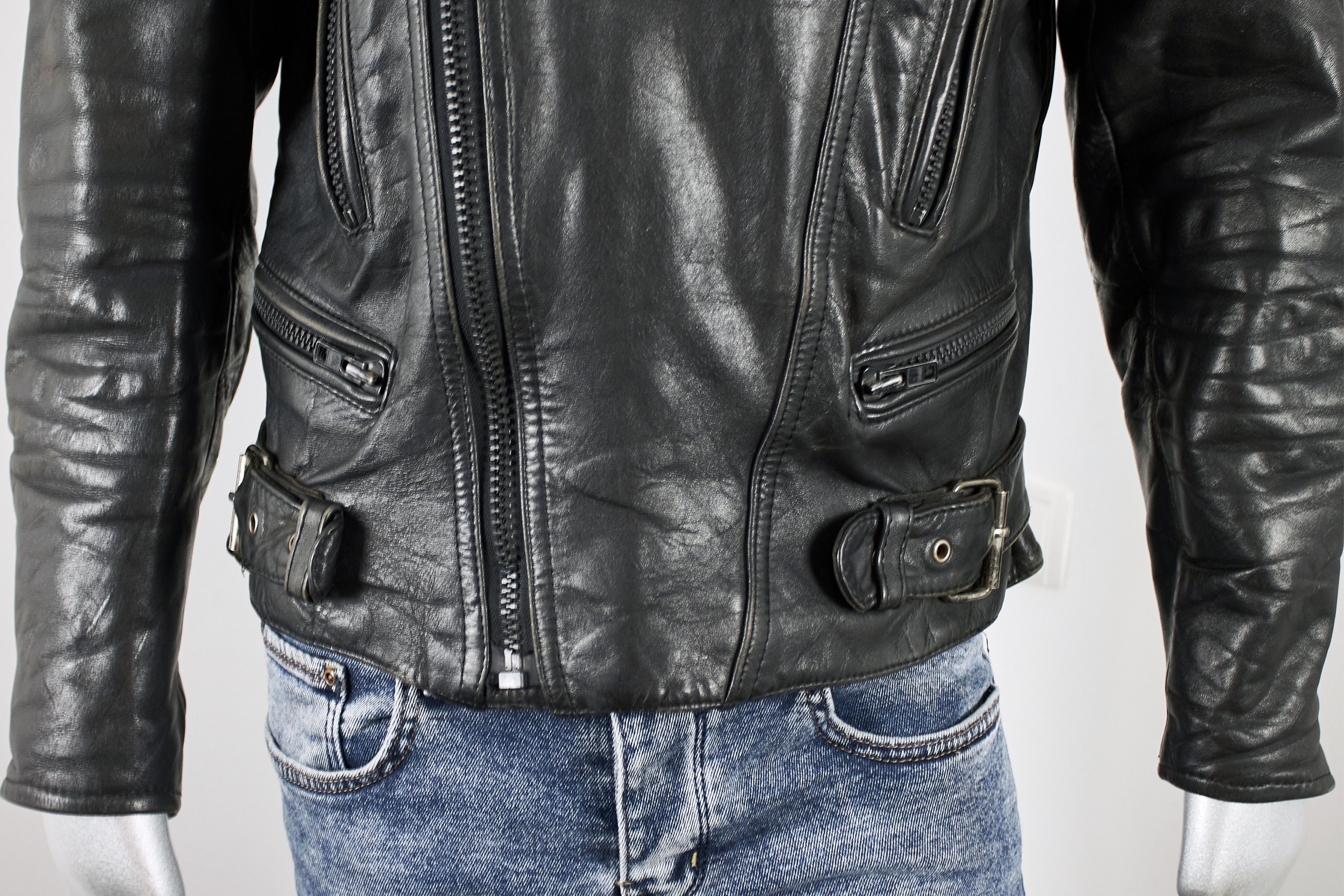 Vintage Vintage cowhide leather jacket, biker motorcycle jacket Size US M / EU 48-50 / 2 - 10 Thumbnail
