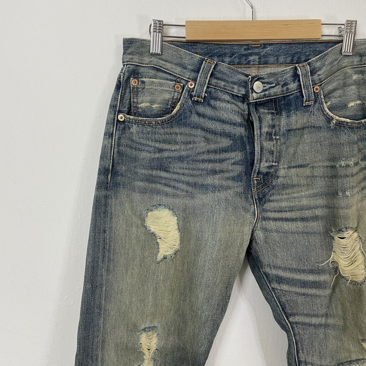 Levi's ❌Pick❌Vintage Levis 501 Distressed Denim Jeans Size US 31 - 3 Thumbnail