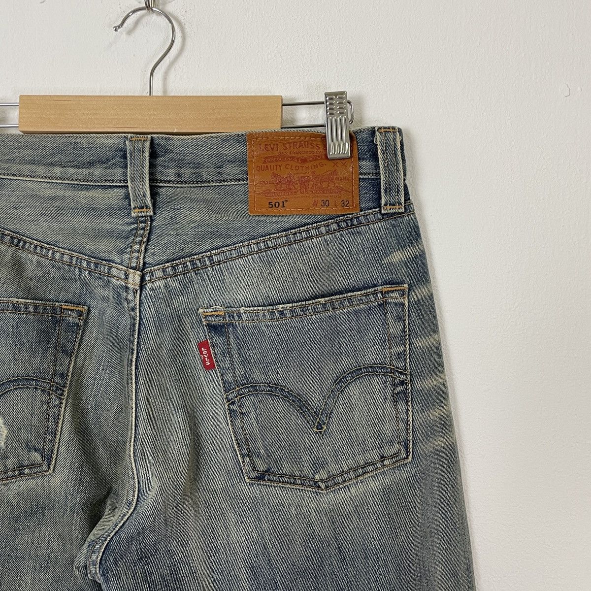 Levi's ❌Pick❌Vintage Levis 501 Distressed Denim Jeans Size US 31 - 6 Thumbnail