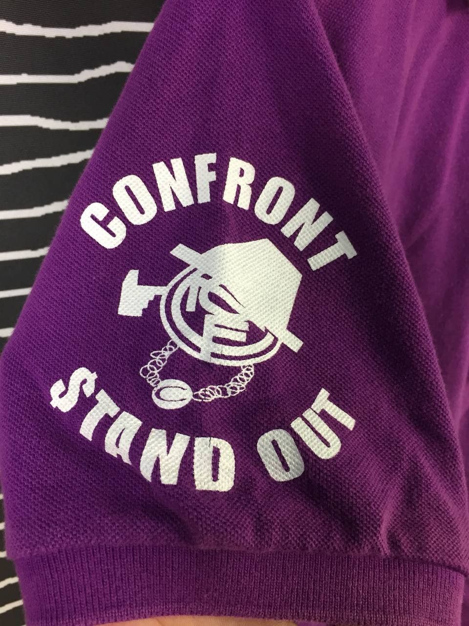 Vintage CONFRONT Original Style Gun Graphic Polo Tee Size US M / EU 48-50 / 2 - 6 Thumbnail