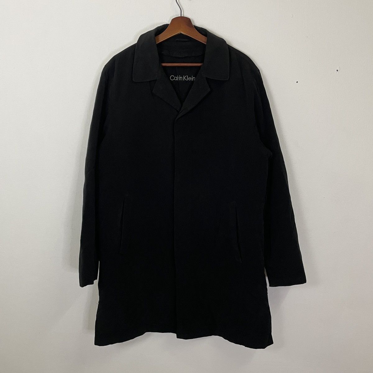 image of Calvin Klein Vintage Calvien Klein Long Jacket Coat in Black, Men's (Size XL)