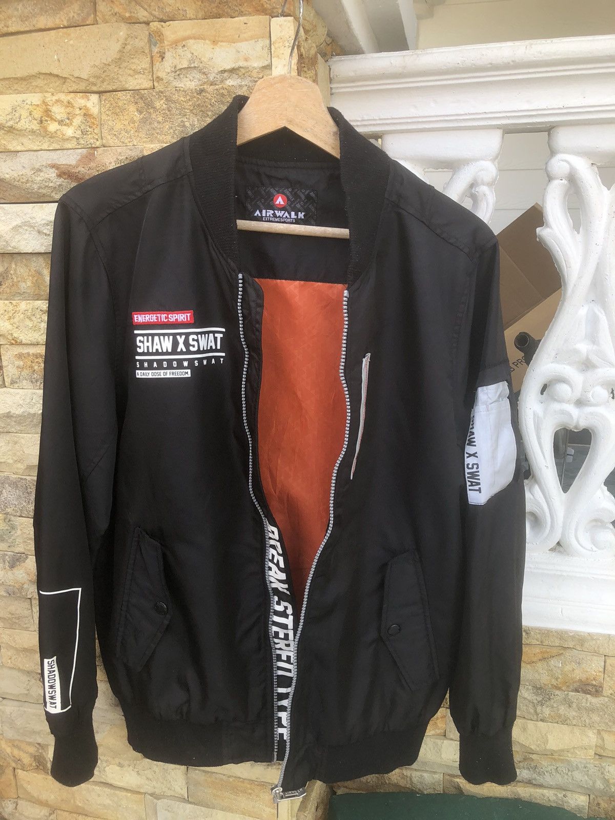 Last Drop🔥Rare‼️Airwalk Shadow Swat Bomber Jacket