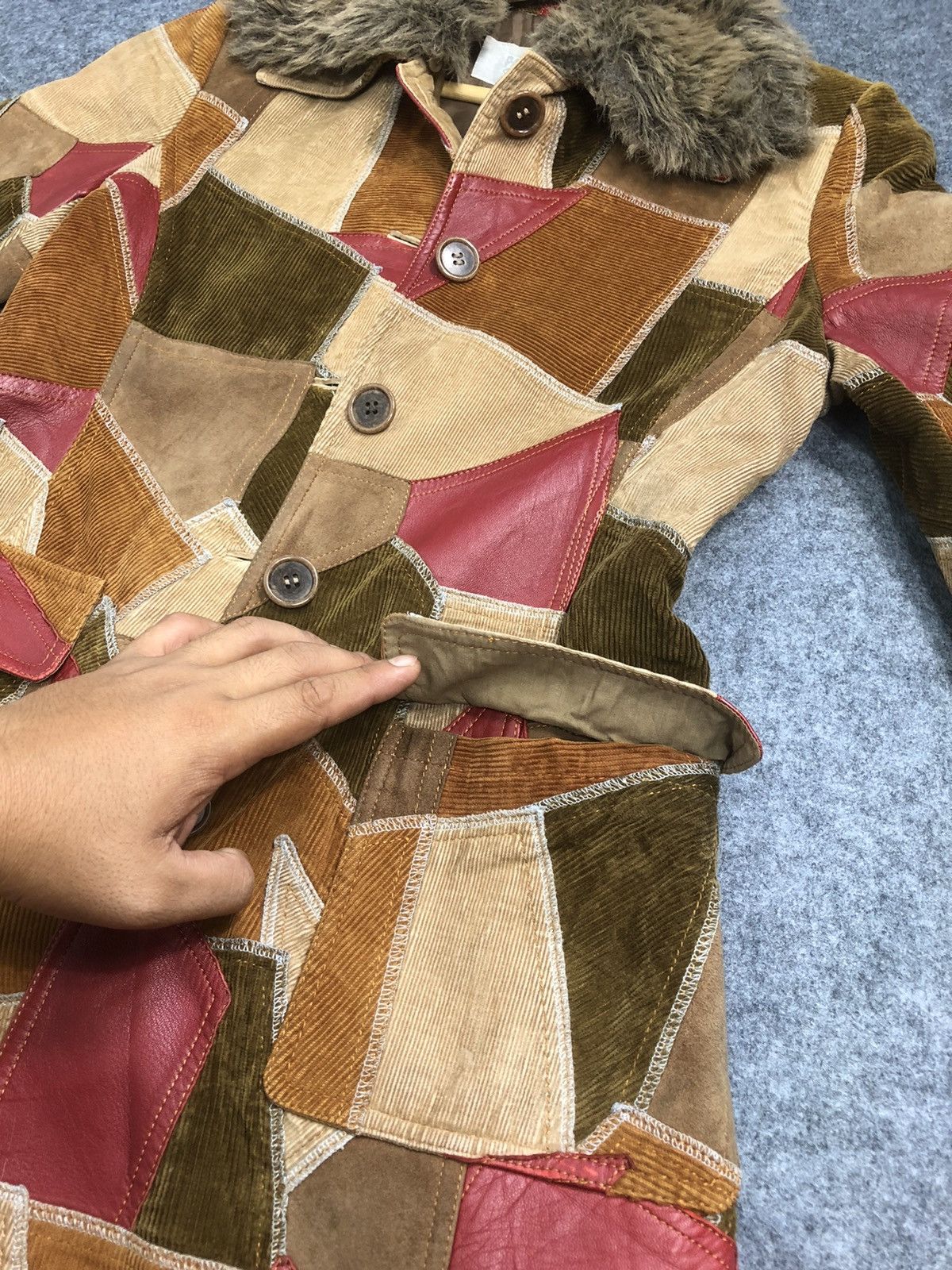 Japanese Brand Rarest🔥Patrick Cox Wannabe Patchwork Corduroy Leather Jacket Size US S / EU 44-46 / 1 - 7 Thumbnail