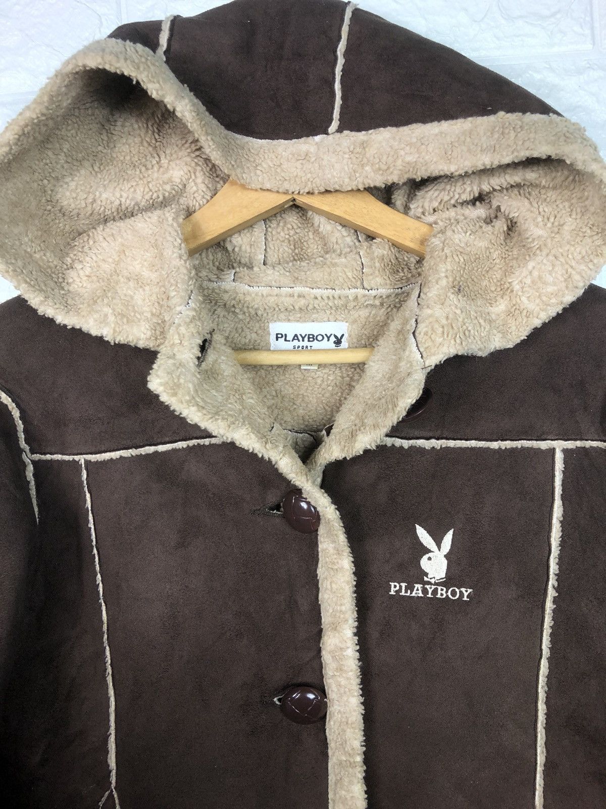 Playboy Last Drop🔥Rare🔥Vintage 80s PLAYBOY Sheepskin Leather Jacket Size US S / EU 44-46 / 1 - 3 Thumbnail