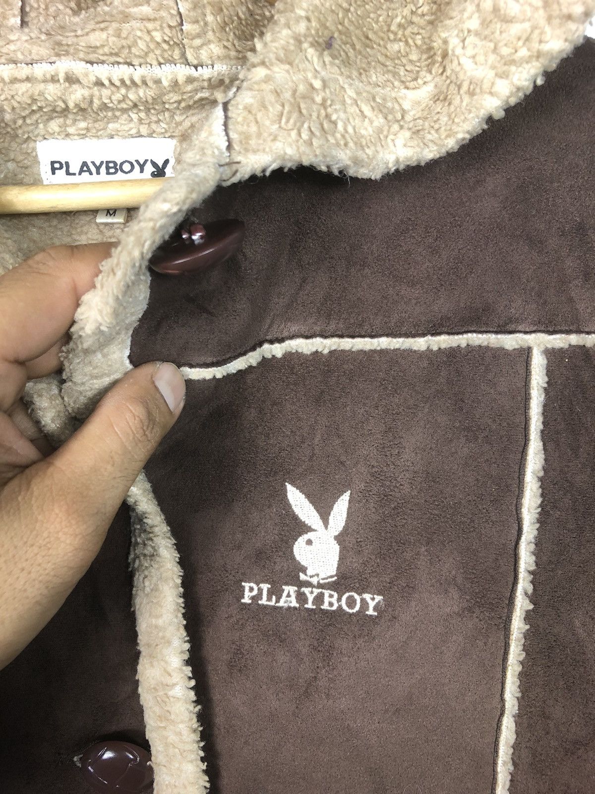 Playboy Last Drop🔥Rare🔥Vintage 80s PLAYBOY Sheepskin Leather Jacket Size US S / EU 44-46 / 1 - 4 Thumbnail