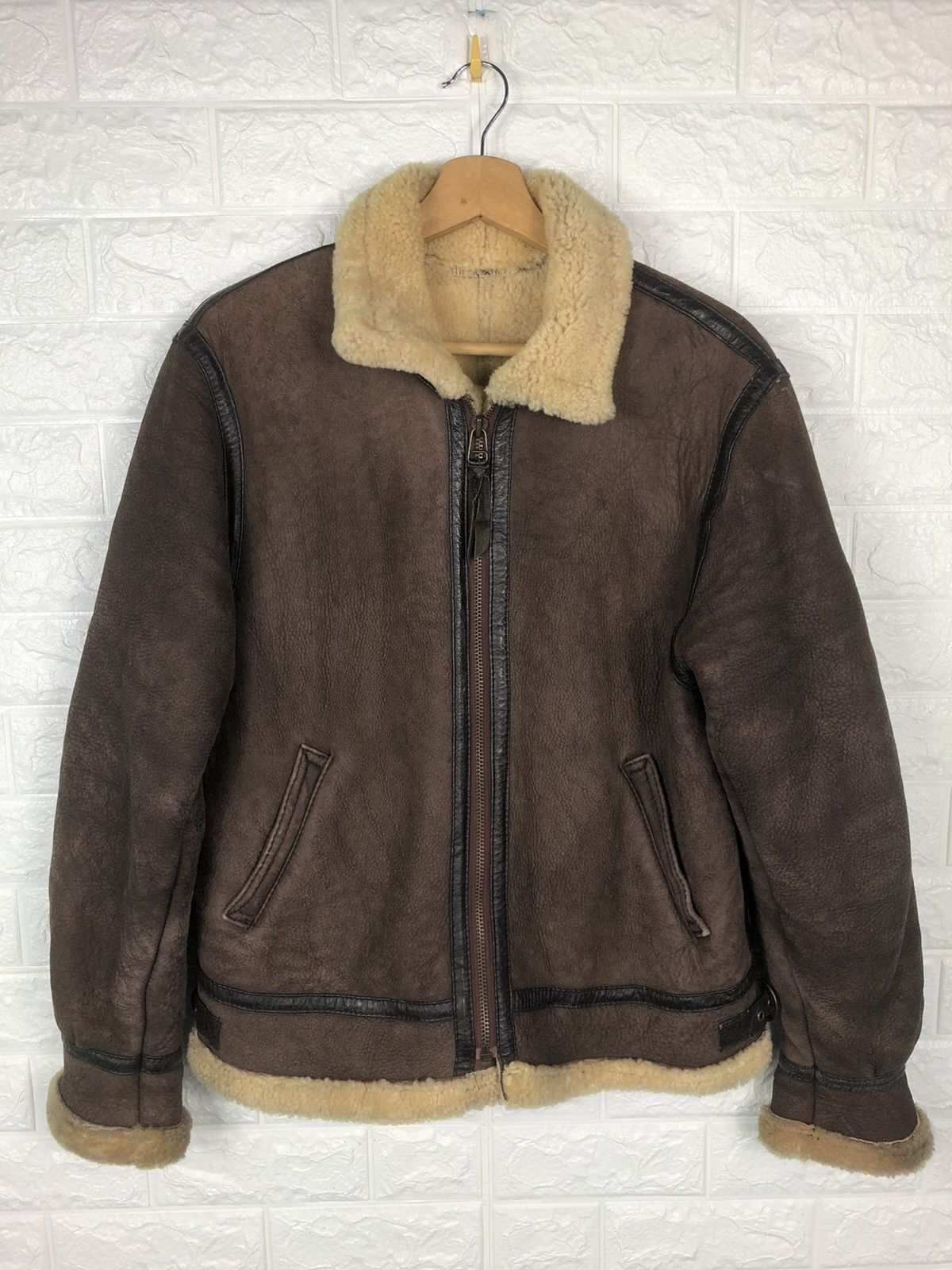 Other Rarest🔥Vtg B3 PAPARINO Bomber Sheepskin Leather Jacket Size US M / EU 48-50 / 2 - 2 Thumbnail
