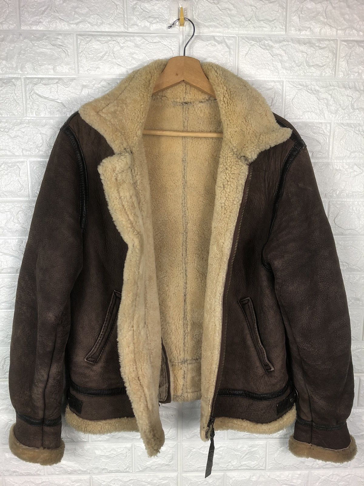 Other Rarest🔥Vtg B3 PAPARINO Bomber Sheepskin Leather Jacket Size US M / EU 48-50 / 2 - 3 Thumbnail