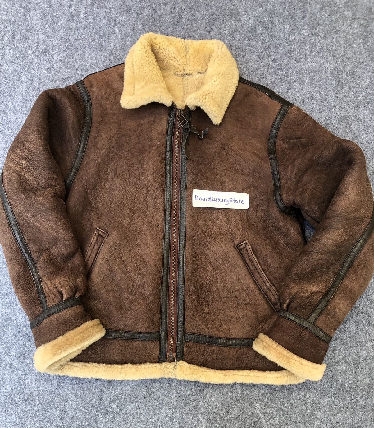 Other Rarest🔥Vtg B3 PAPARINO Bomber Sheepskin Leather Jacket Size US M / EU 48-50 / 2 - 7 Thumbnail