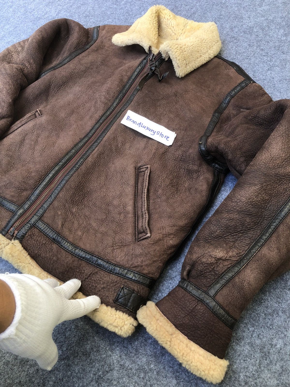 Other Rarest🔥Vtg B3 PAPARINO Bomber Sheepskin Leather Jacket Size US M / EU 48-50 / 2 - 1 Thumbnail