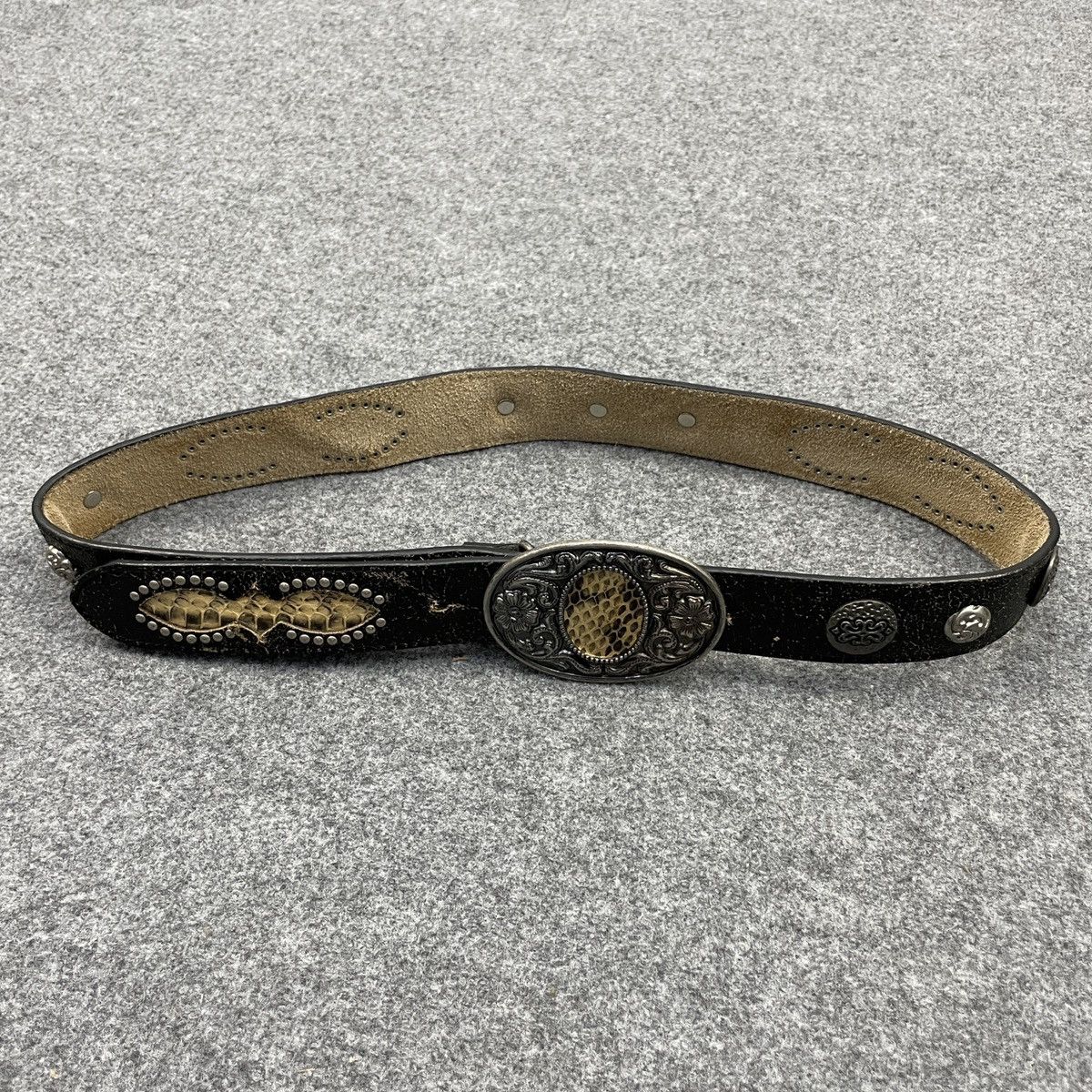 Vintage Vintage Belt Snake Skin Size 34 - 4 Thumbnail