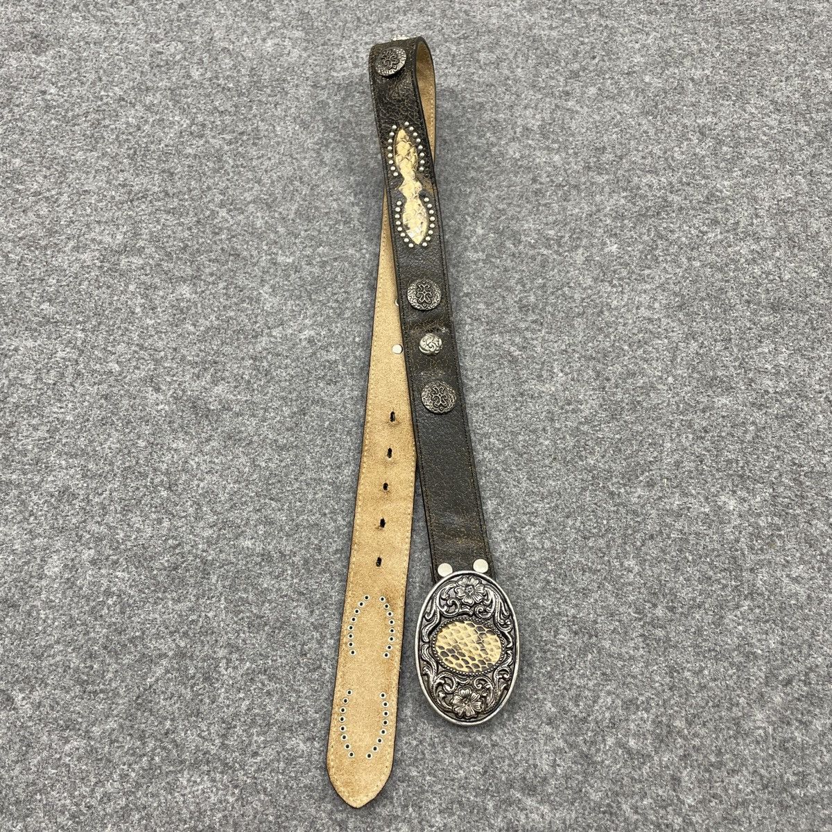 Vintage Vintage Belt Snake Skin Size 34 - 5 Thumbnail