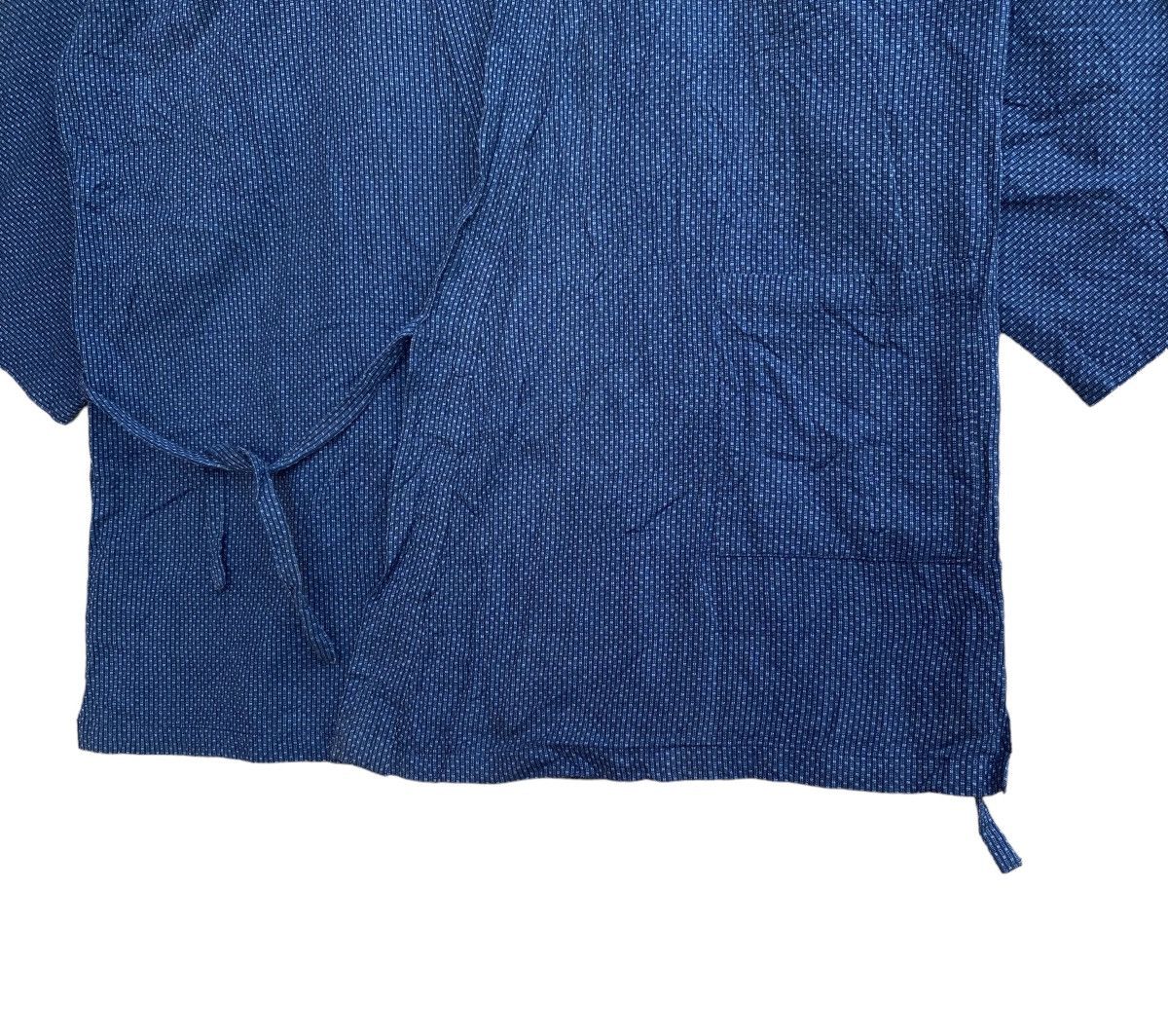 Japanese Brand × Vintage Vintage Haori Hanten Wabi Sabi Blue Indigo Wrap Kimono Japan Size US L / EU 52-54 / 3 - 3 Thumbnail