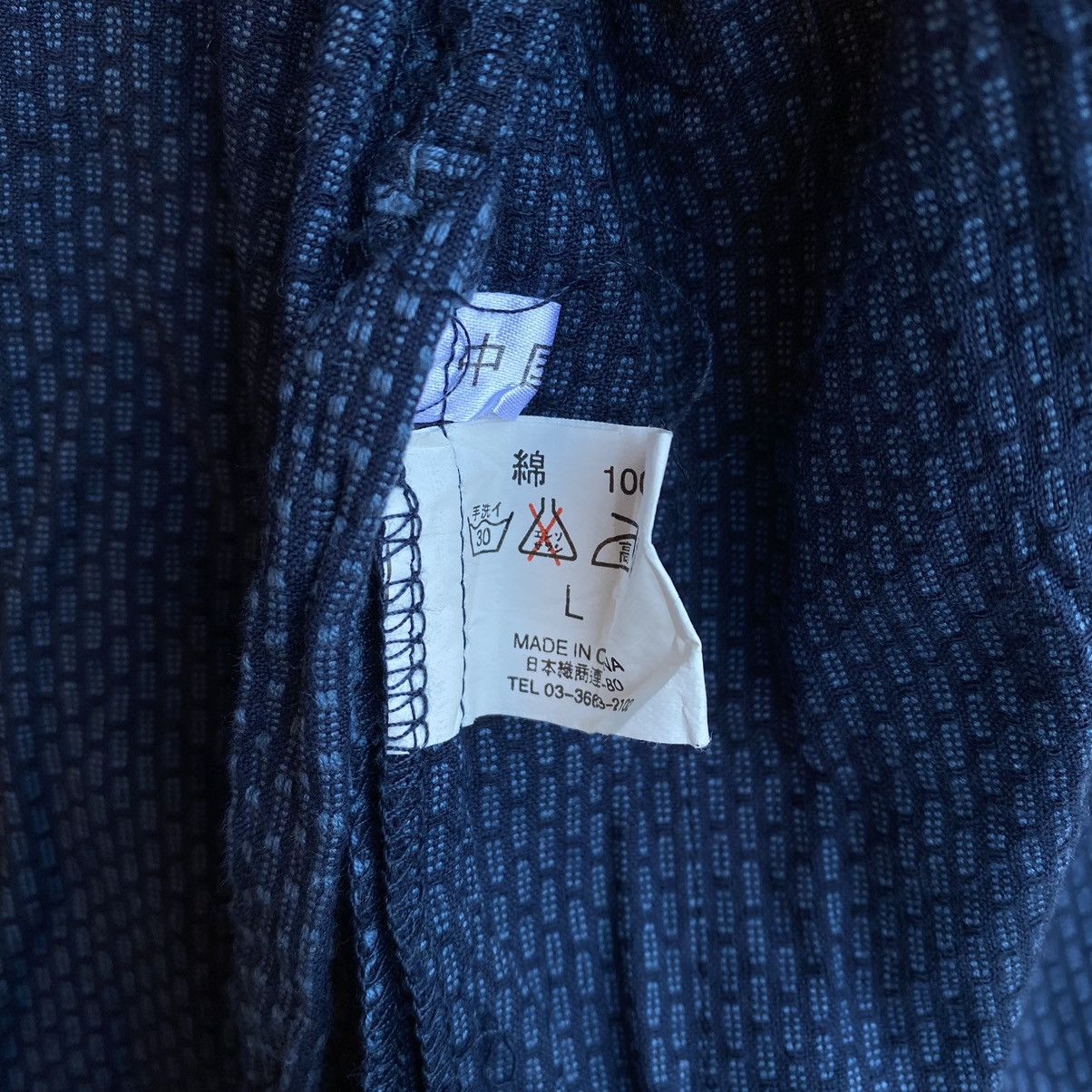 Japanese Brand × Vintage Vintage Haori Hanten Wabi Sabi Blue Indigo Wrap Kimono Japan Size US L / EU 52-54 / 3 - 7 Thumbnail