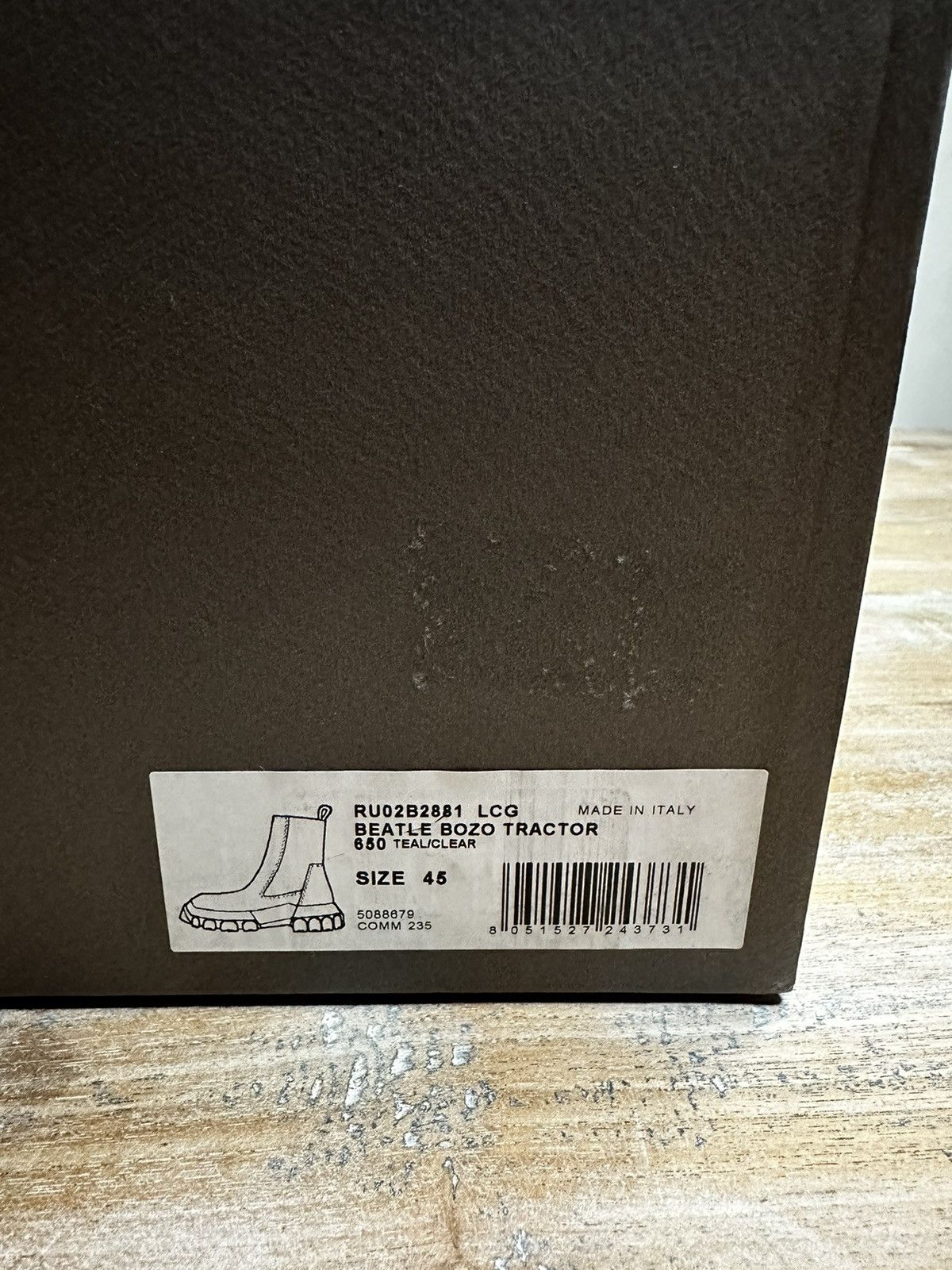 Rick Owens BEATLE BOZO TRACTOR BOOTS EU45 Size US 12 / EU 45 - 9 Thumbnail