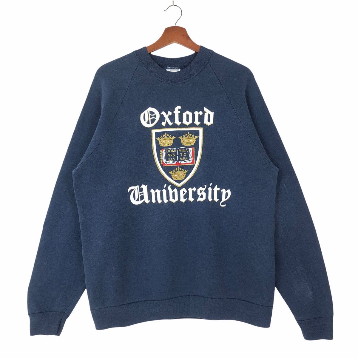 image of Collegiate x Vintage 90's Oxford University Sweatshirt in Blue, Men's (Size Large)
