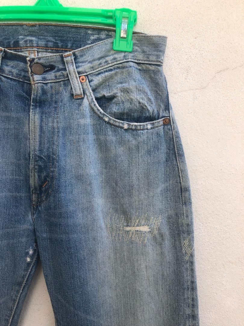 Levi's Vintage Clothing Vintage LVC Capital E Distressed Selvedge Size US 30 / EU 46 - 4 Thumbnail