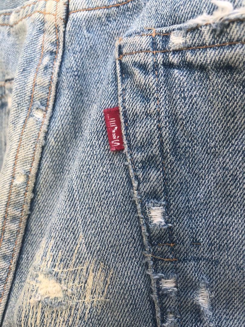 Levi's Vintage Clothing Vintage LVC Capital E Distressed Selvedge Size US 30 / EU 46 - 14 Thumbnail