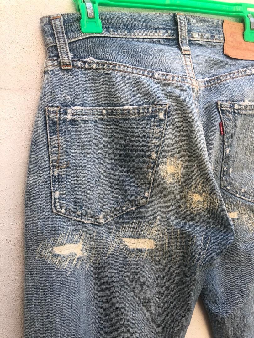 Levi's Vintage Clothing Vintage LVC Capital E Distressed Selvedge Size US 30 / EU 46 - 12 Thumbnail