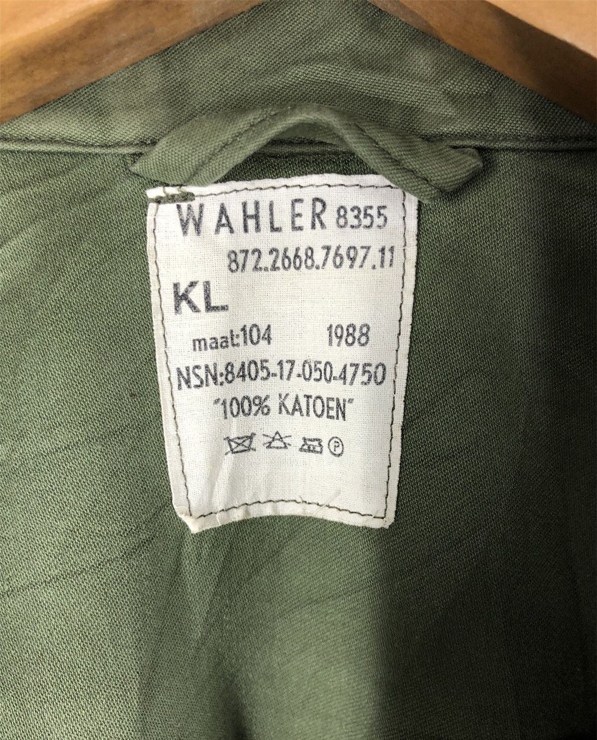Other KL WAHLER Green Jacket Military 8355 Diagonal Pockets 1988 Size US M / EU 48-50 / 2 - 11 Thumbnail