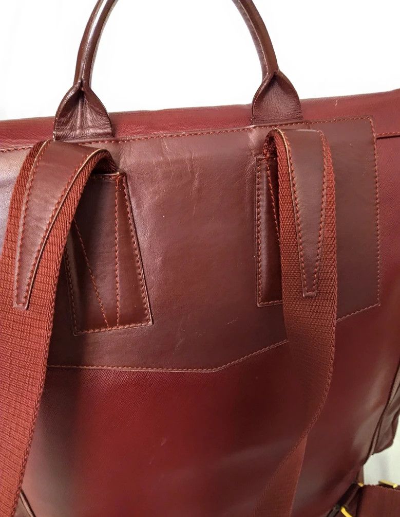 Kent & Curwen Kent & Curwen Leather Backpack Burgundy Italy Red Bookbag Size ONE SIZE - 6 Thumbnail